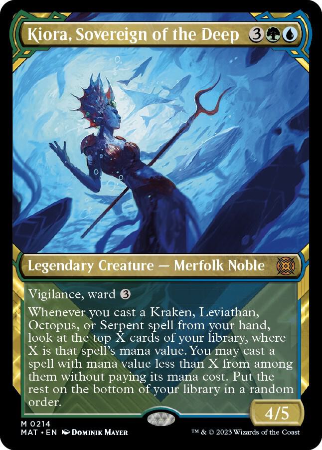 Kiora, Sovereign of the Deep (Halo Foil) 214 card from March of the Machine: The Aftermath
