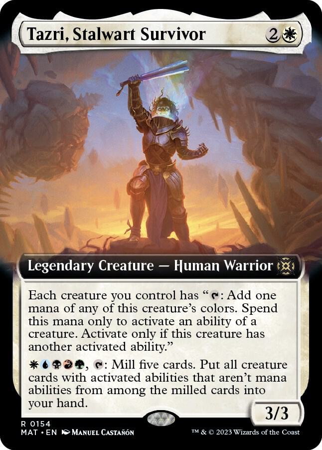 Tazri, Stalwart Survivor (Extended Art) 154 card from March of the Machine: The Aftermath