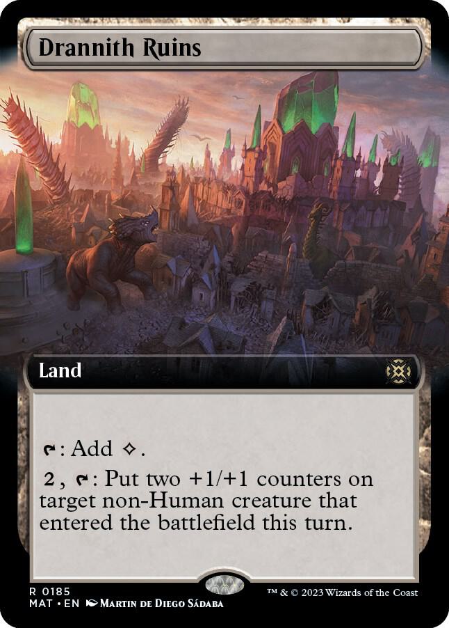 Drannith Ruins (Extended Art) 185 card from March of the Machine: The Aftermath