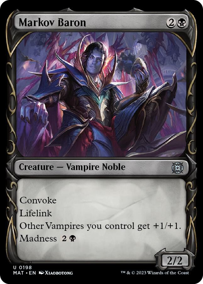 Markov Baron (Halo Foil) 198 card from March of the Machine: The Aftermath