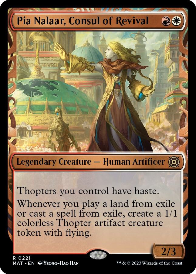 Pia Nalaar, Consul of Revival (Halo Foil) 221 card from March of the Machine: The Aftermath