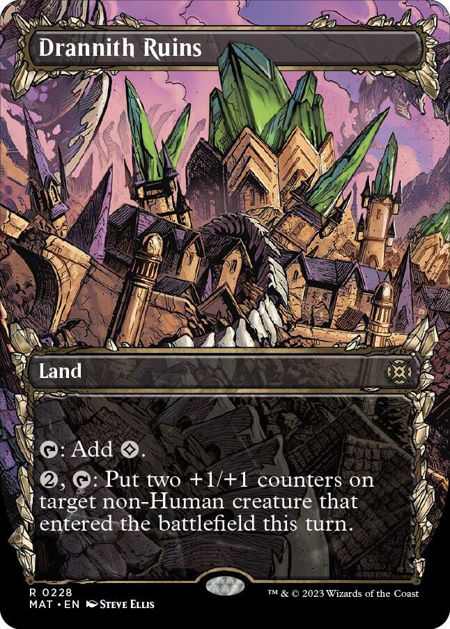 Drannith Ruins (Halo Foil) 228 card from March of the Machine: The Aftermath