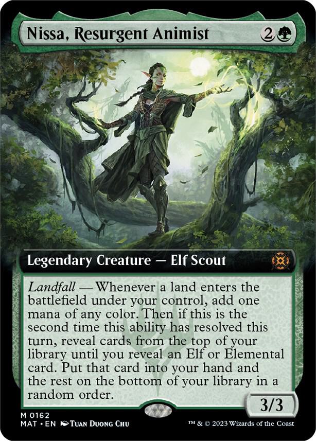 Nissa, Resurgent Animist (Extended Art) 162 card from March of the Machine: The Aftermath