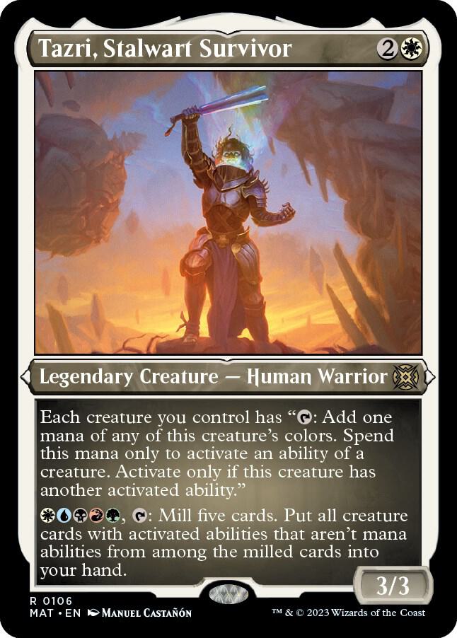 Tazri, Stalwart Survivor (Foil Etched) 106 card from March of the Machine: The Aftermath