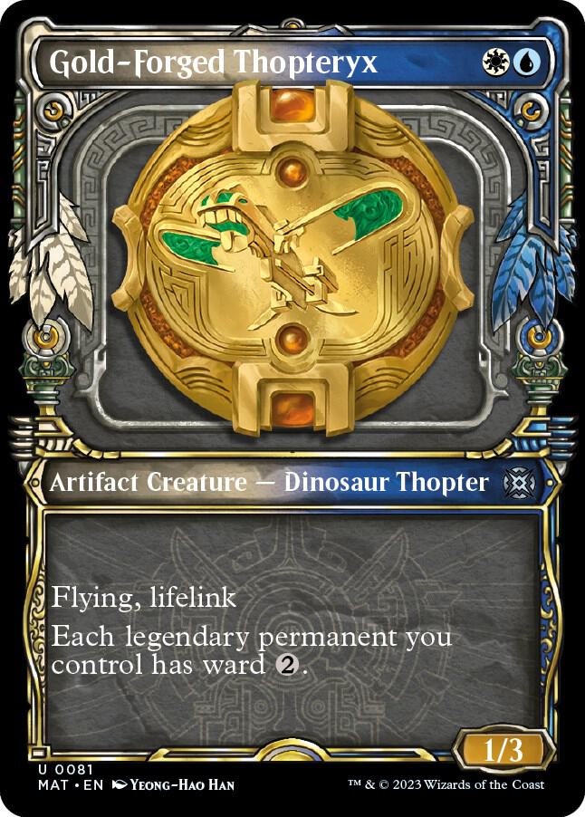 Gold-Forged Thopteryx (Showcase) 81 card from March of the Machine: The Aftermath