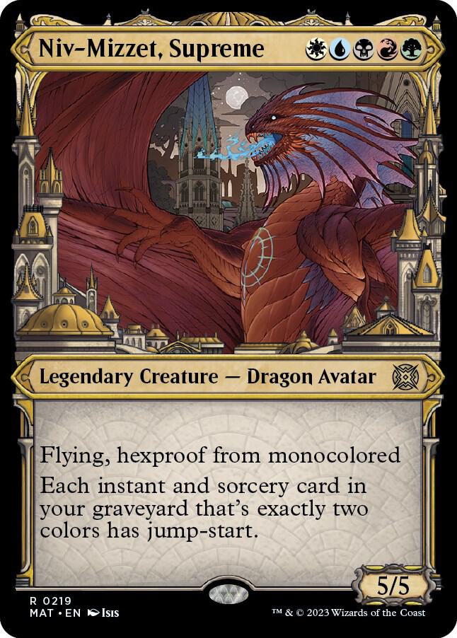 Niv-Mizzet, Supreme (Halo Foil) 219 card from March of the Machine: The Aftermath