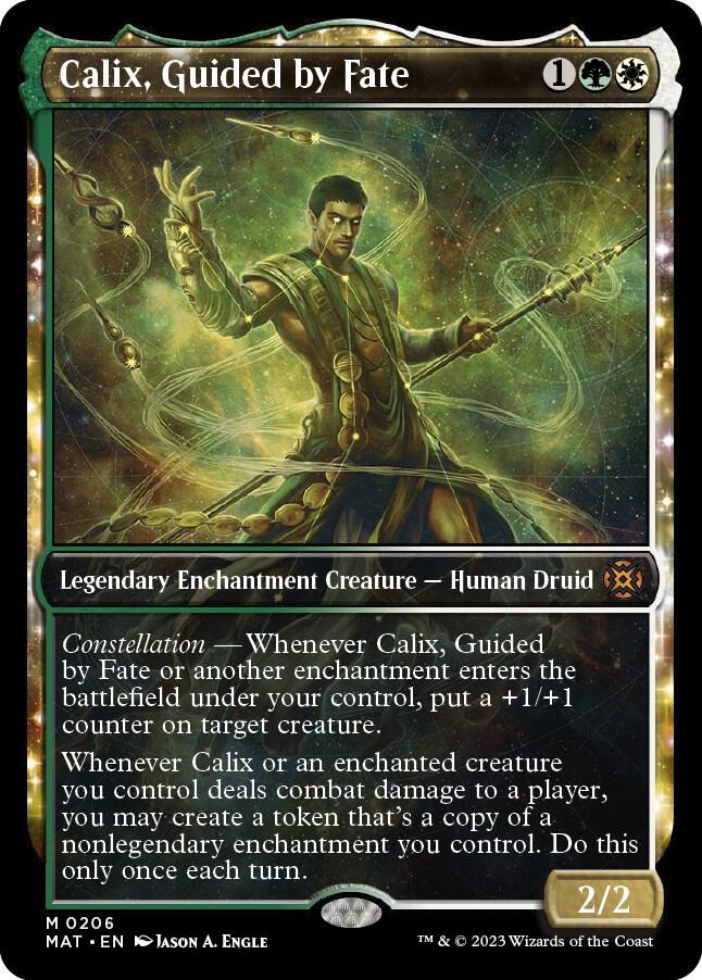 Calix, Guided by Fate (Halo Foil) 206 card from March of the Machine: The Aftermath