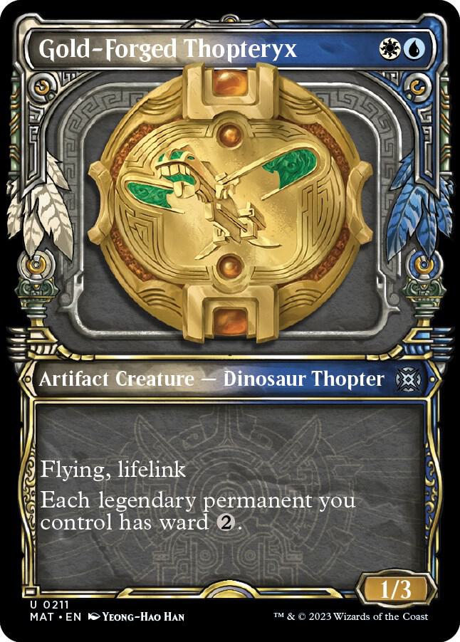 Gold-Forged Thopteryx (Halo Foil) 211 card from March of the Machine: The Aftermath