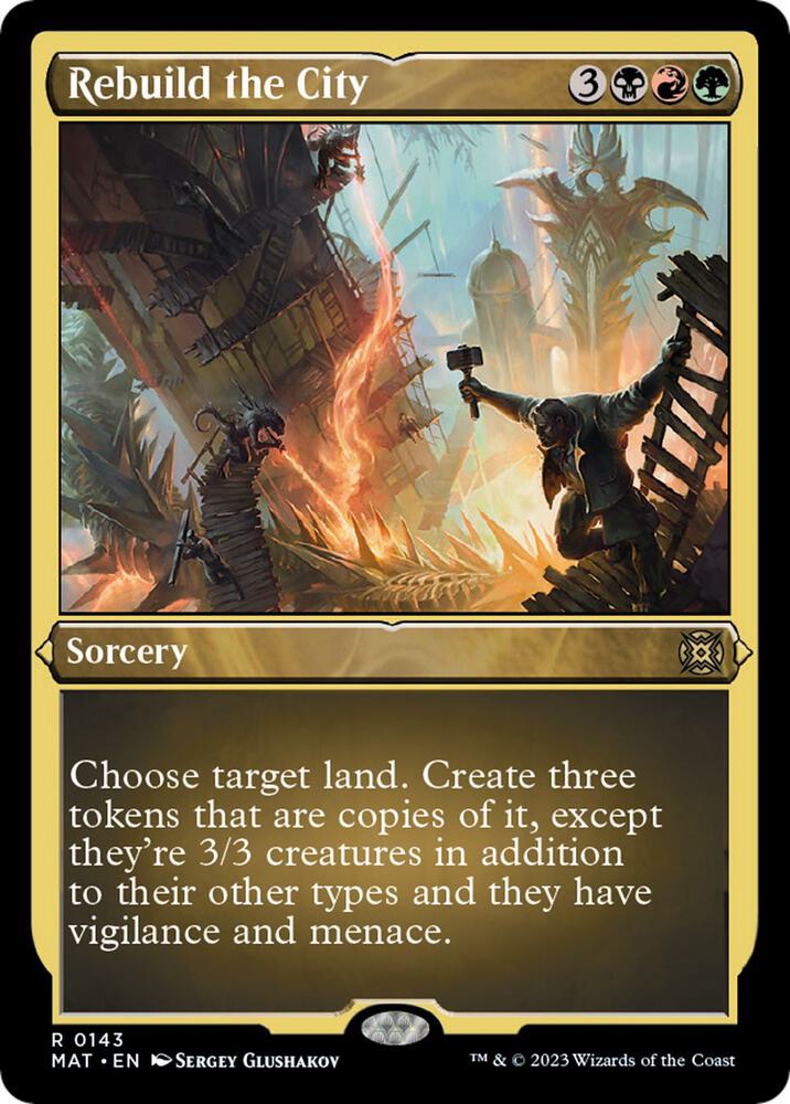 Rebuild the City (Foil Etched) 143 card from March of the Machine: The Aftermath