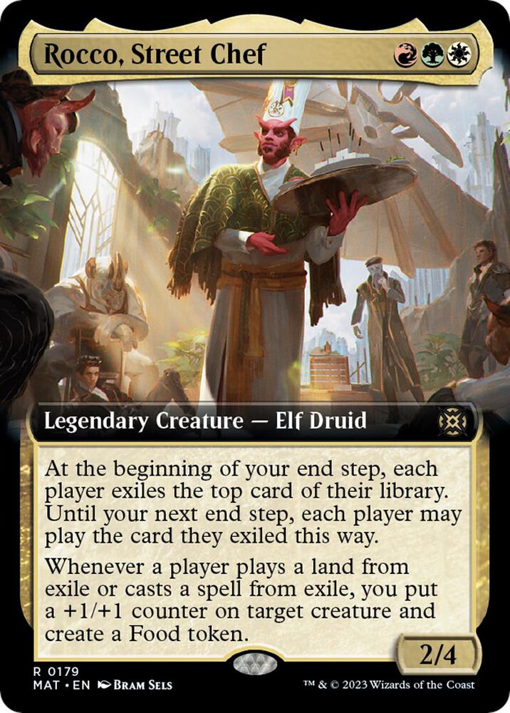 Rocco, Street Chef (Extended Art) 179 card from March of the Machine: The Aftermath