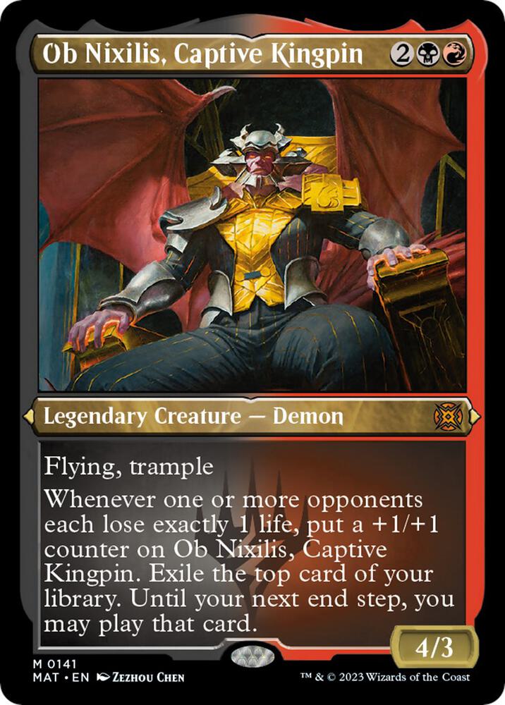 Ob Nixilis, Captive Kingpin (Foil Etched) 141 card from March of the Machine: The Aftermath