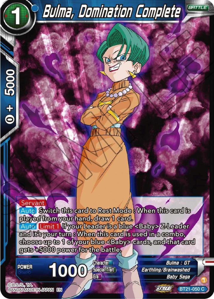 Bulma, Domination Complete BT21-050 card from Wild Resurgence