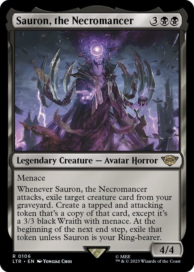Sauron, the Necromancer 106 card from Universes Beyond: The Lord of the Rings: Tales of Middle-earth