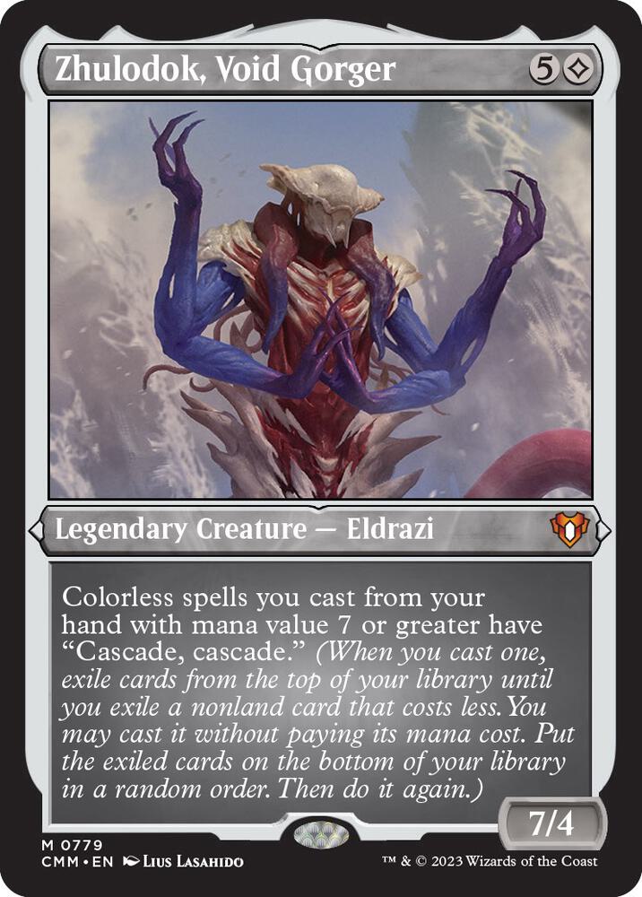 Zhulodok, Void Gorger (Display Commander) (Foil Etched) - Thick Stock 779 card from Commander Masters