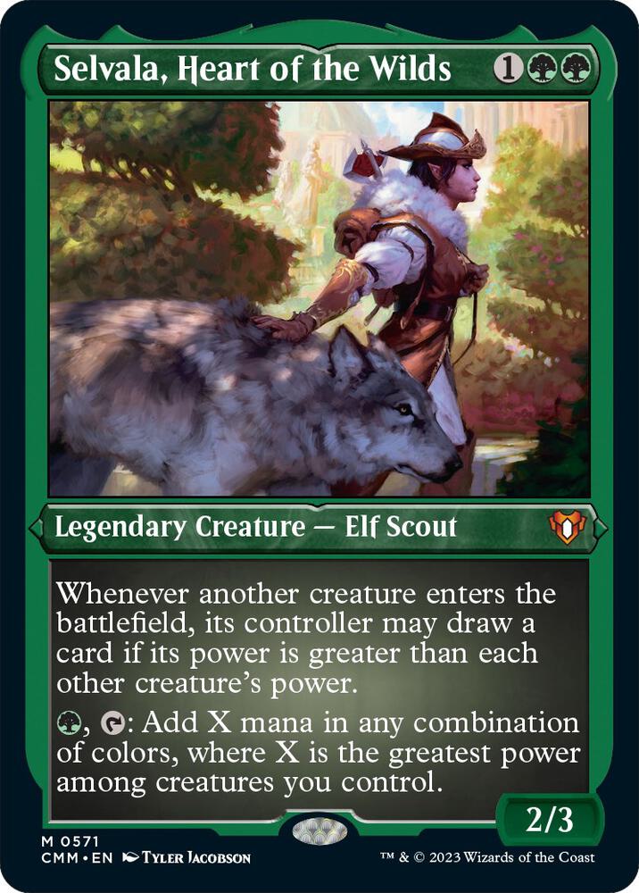Selvala, Heart of the Wilds (Foil Etched) 571 card from Commander Masters