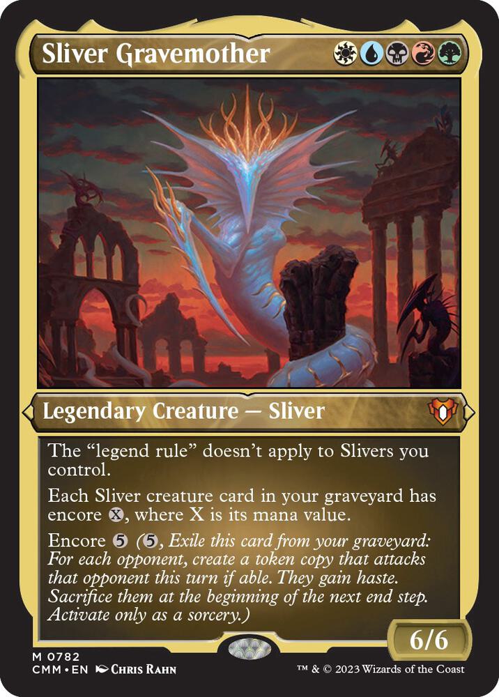 Sliver Gravemother (Display Commander) (Foil Etched) - Thick Stock 782 card from Commander Masters