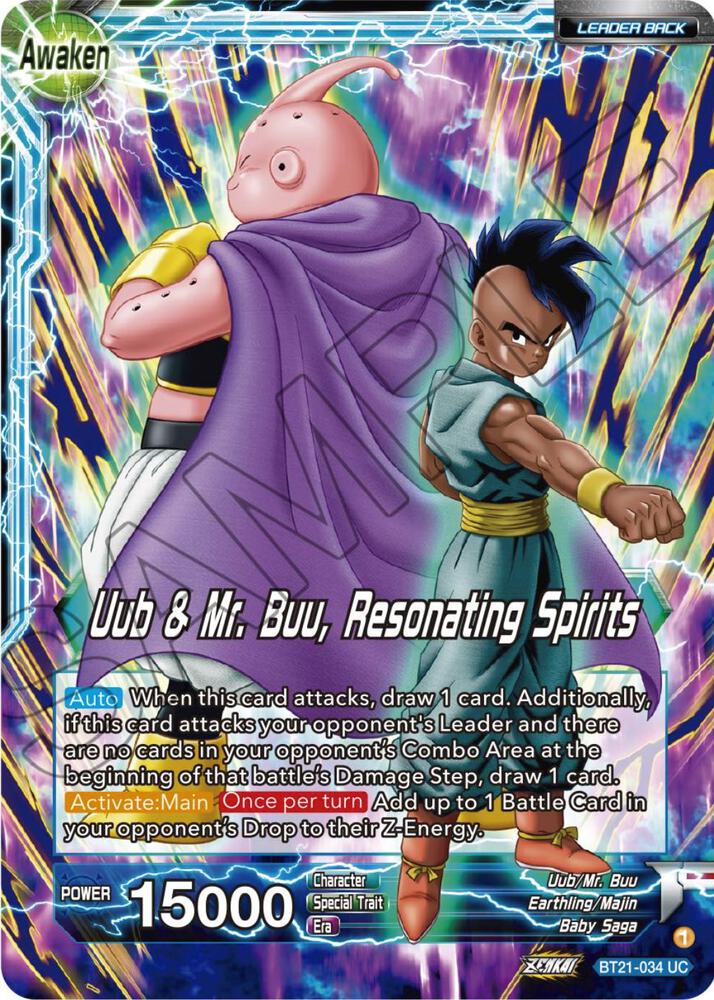 Uub // Uub & Mr. Buu, Resonating Spirits BT21-034 card from Wild Resurgence