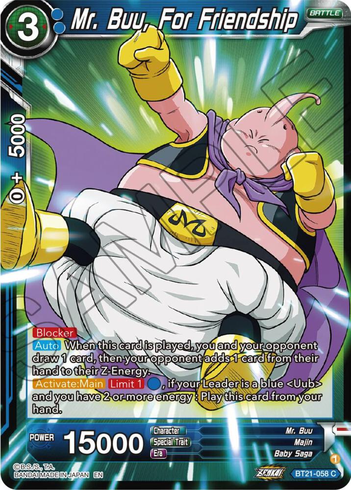 Mr. Buu, For Friendship BT21-058 card from Wild Resurgence