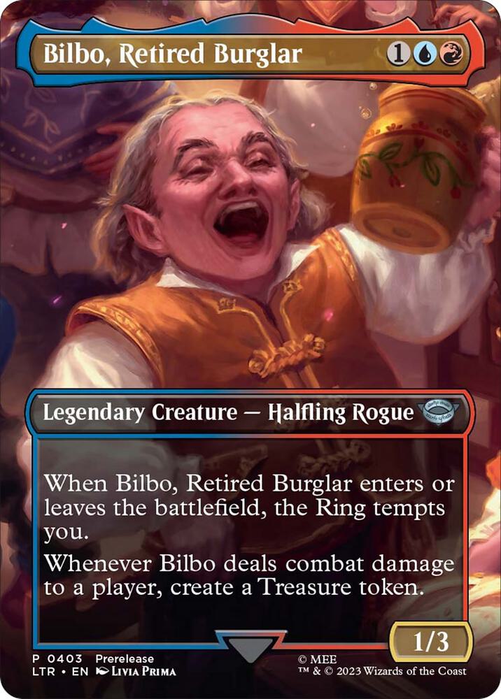 Bilbo, Retired Burglar (Borderless) 403 card from Universes Beyond: The Lord of the Rings: Tales of Middle-earth