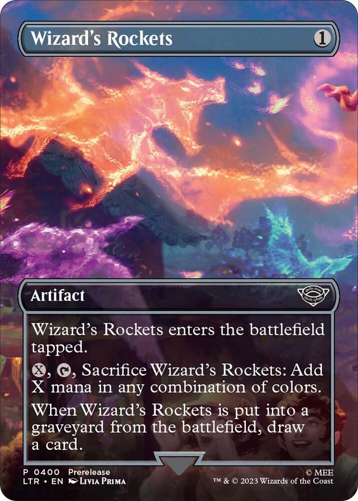 Wizard's Rockets (Borderless) 400 card from Universes Beyond: The Lord of the Rings: Tales of Middle-earth
