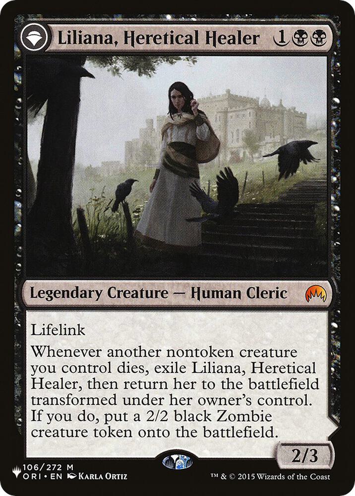 Liliana, Heretical Healer 106 card from The List Reprints