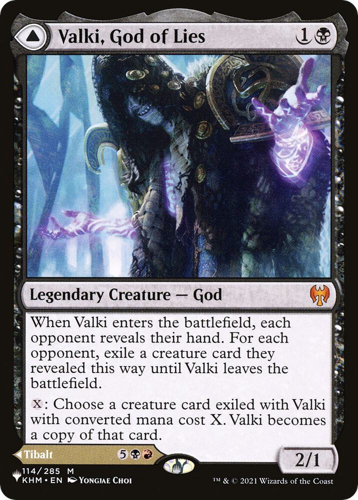 Valki, God of Lies 114 card from The List Reprints