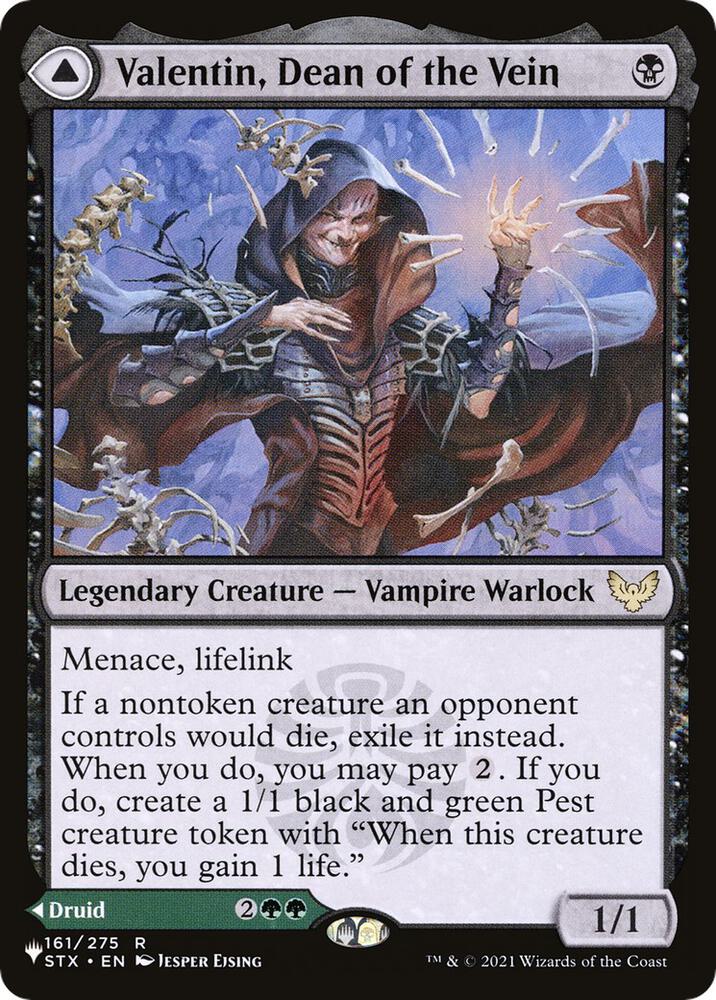 Valentin, Dean of the Vein 161 card from The List Reprints