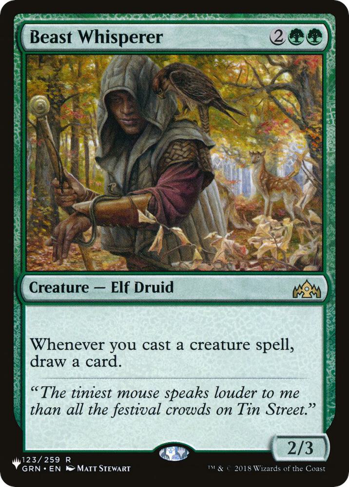 Beast Whisperer 123 card from The List Reprints
