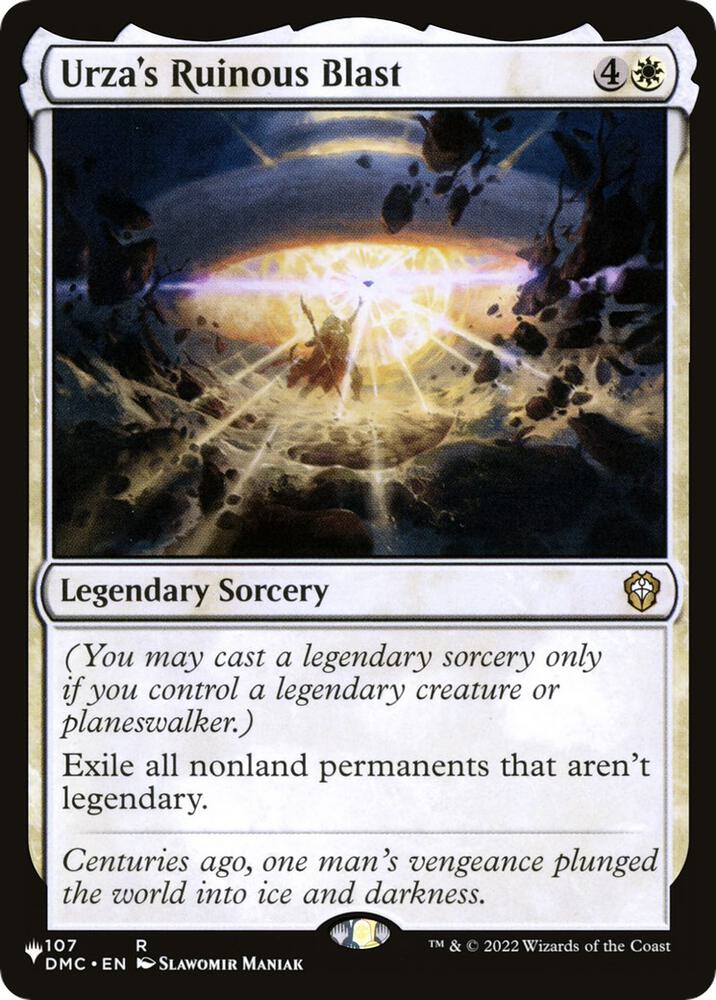 Urza's Ruinous Blast 107 card from The List Reprints