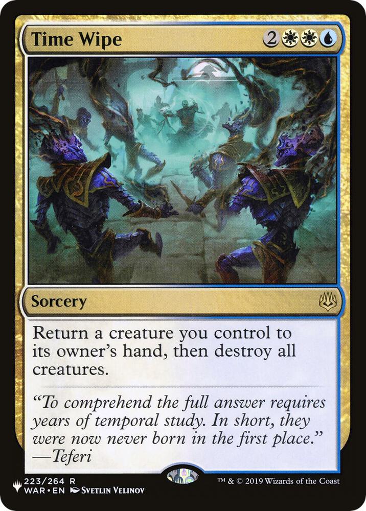 Time Wipe 223 card from The List Reprints