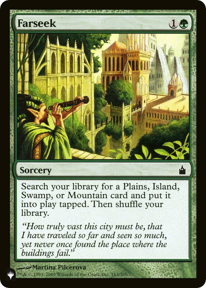 Farseek (RAV) 163 card from The List Reprints
