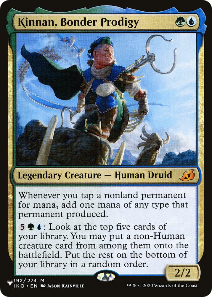 Kinnan, Bonder Prodigy 192 card from The List Reprints