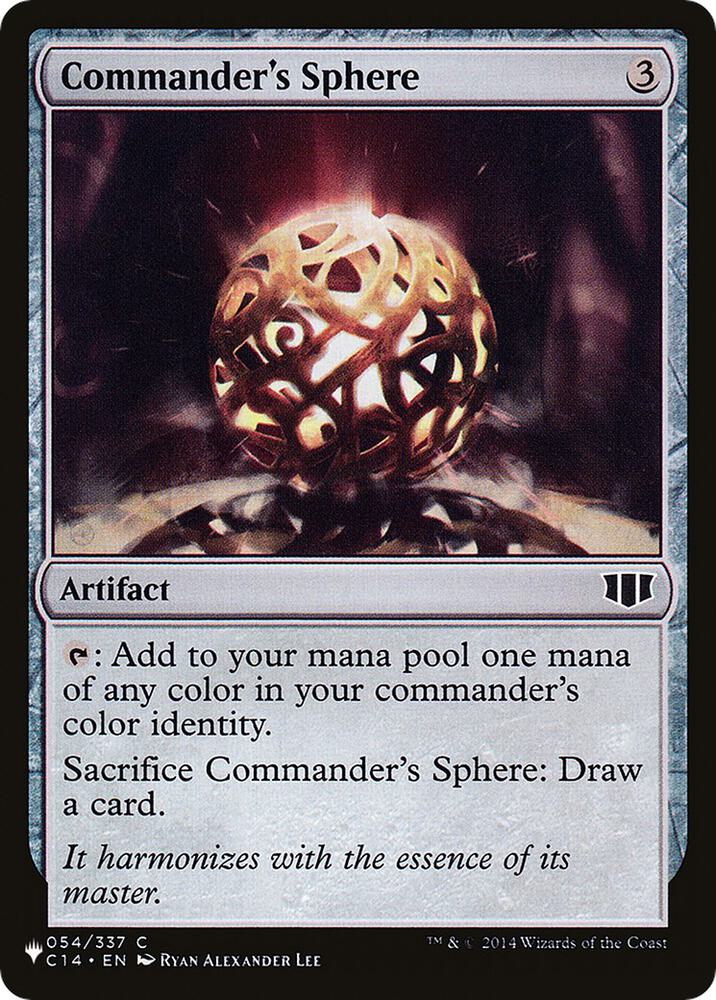 Commander's Sphere 54 card from The List Reprints