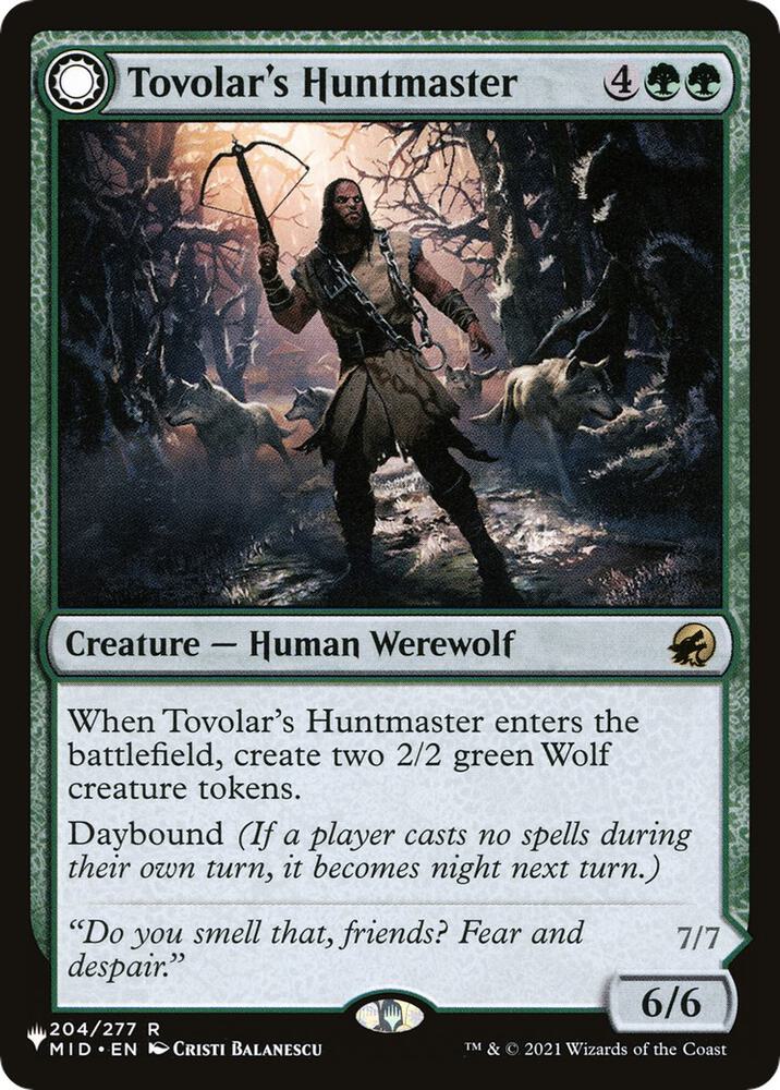 Tovolar's Huntmaster 204 card from The List Reprints