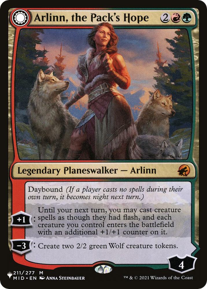 Arlinn, the Pack's Hope 211 card from The List Reprints