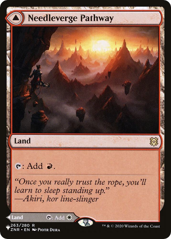 Needleverge Pathway 263 card from The List Reprints