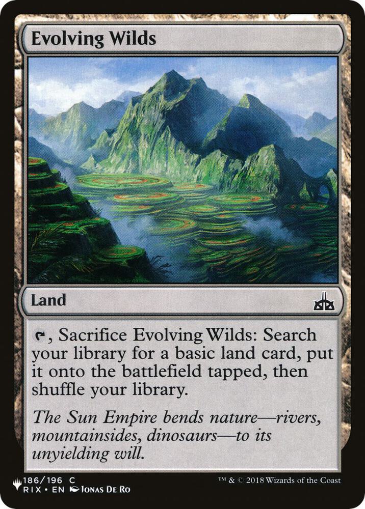 Evolving Wilds (RIX) 186 card from The List Reprints