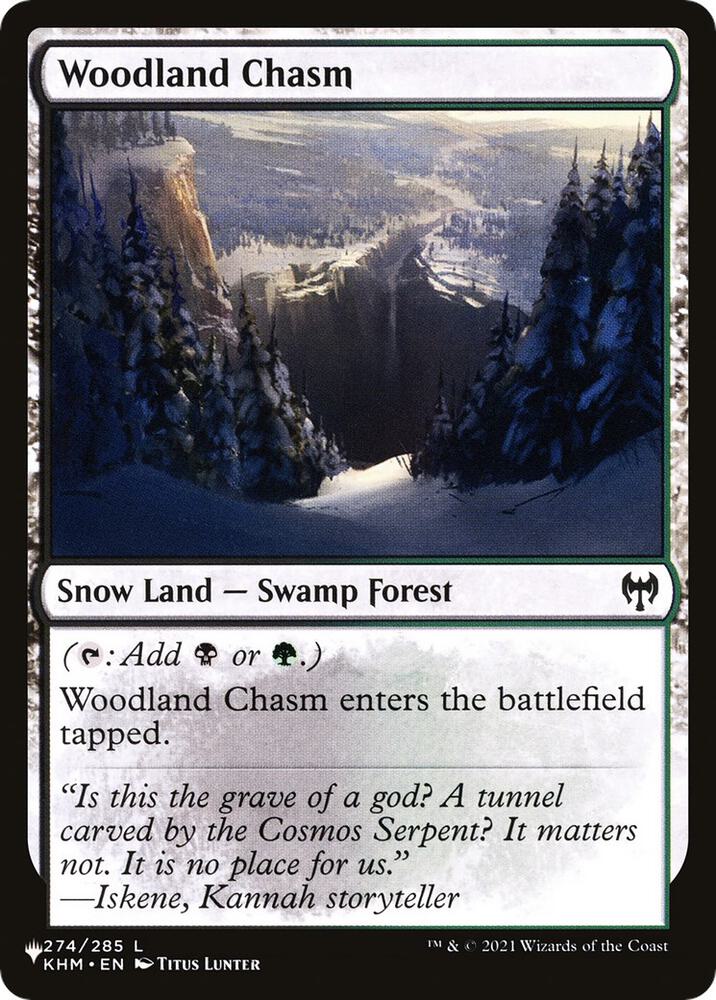 Woodland Chasm 274 card from The List Reprints
