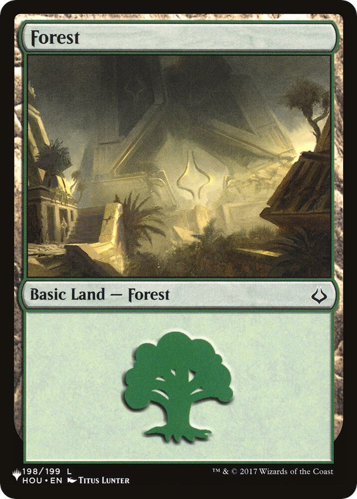 Forest 198 card from The List Reprints