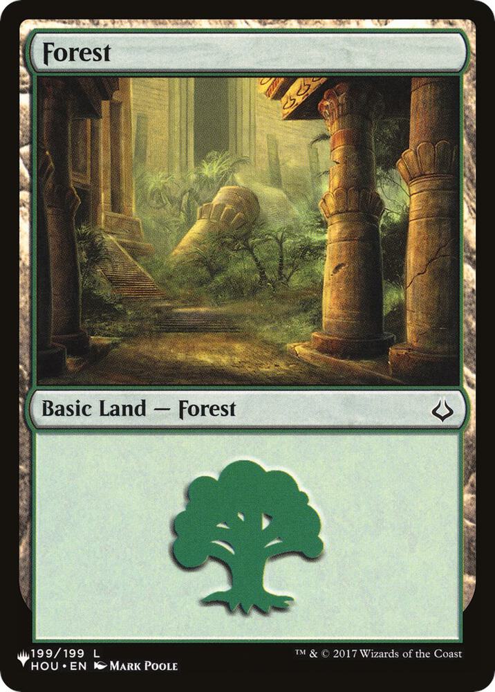 Forest 199 card from The List Reprints