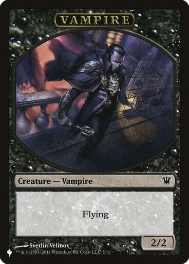 Vampire // Zombie Double-sided Token 5 // 5 card from The List Reprints