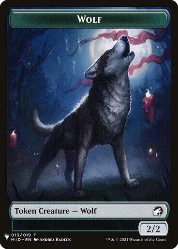 Wolf // Ashaya, the Awoken World Double-Sided Token 13 // 7 card from The List Reprints