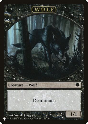 Wolf // Cat Double-Sided Token 6 // 11 card from The List Reprints