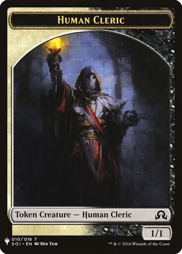 Human Cleric // Emblem - Arlinn, Embraced by the Moon Double-Sided Token 10 // 18 card from The List Reprints