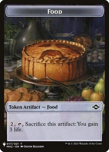 Food // Golem Double-sided Token 17 // 27 card from The List Reprints