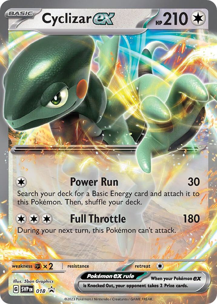 Cyclizar ex 018 card from SV: Scarlet & Violet Promo Cards