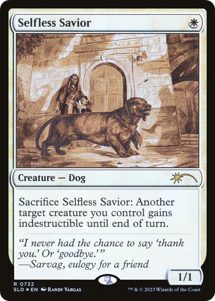 Selfless Savior (Sketch Showcase) 732 card from Secret Lair Drop Series