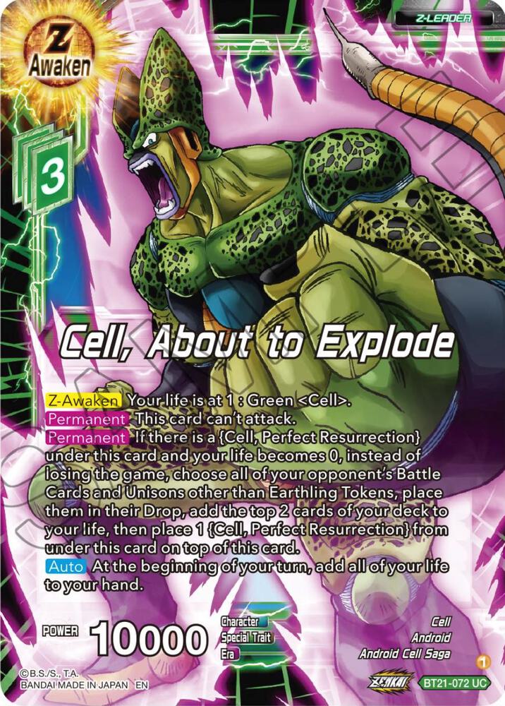Cell, About to Explode BT21-072 card from Wild Resurgence