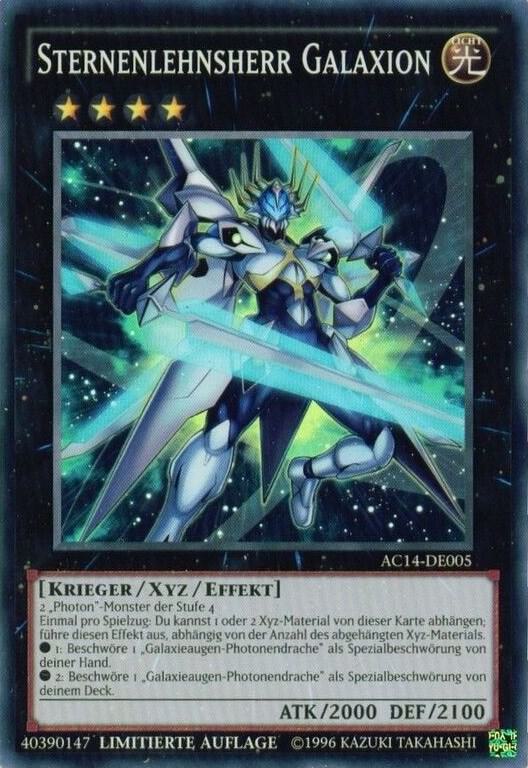 Starliege Lord Galaxion (German) - "Sternenlehnsherr Galaxion" AC14-DE005 card from Advent Calendar 2014 (Adventskalender ZEXAL-Edition)