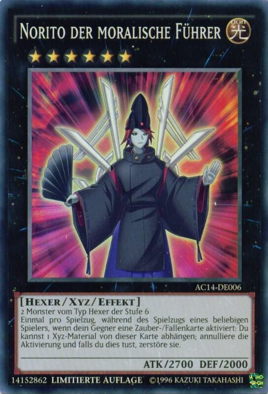 Norito the Moral Leader (German) - "Norito der moralische Führer" AC14-DE006 card from Advent Calendar 2014 (Adventskalender ZEXAL-Edition)